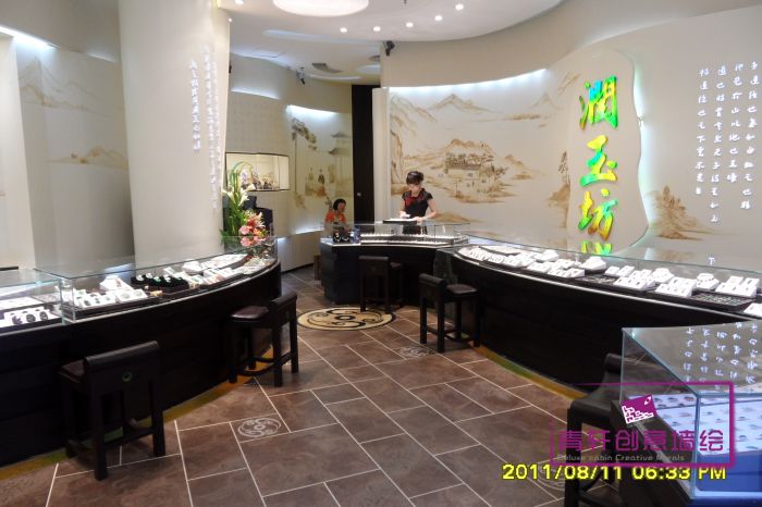 深圳泊林国际珠宝交易中心润玉坊珠宝店墙绘壁画